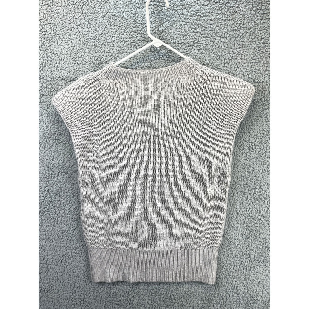 Aritzia Babaton Hazlitt Sweater Vest Womens S Gray Wool Ribbed Knit Sleeveless - Picture 6 of 12